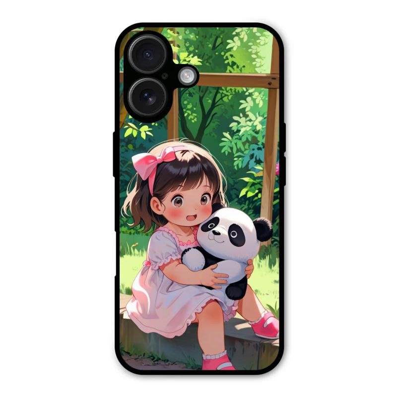Blush & Panda Glass Case Cover For iPhone 16