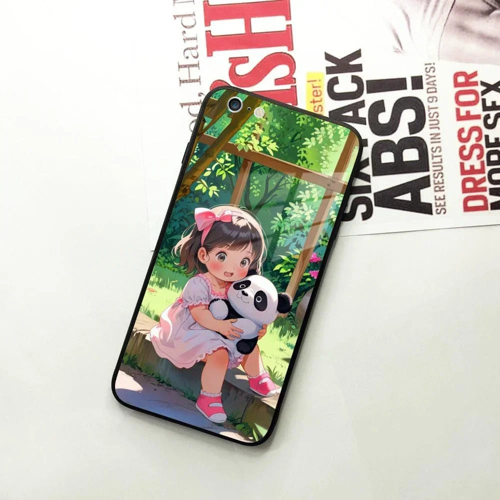 Blush & Panda Glass Case Cover For iPhone - ShopOnCliQ