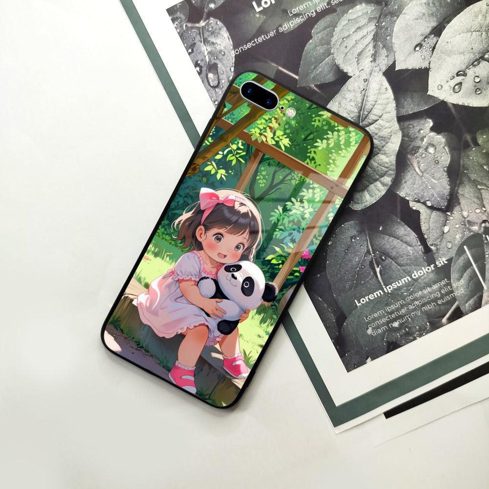 Blush & Panda Glass Case Cover For iPhone