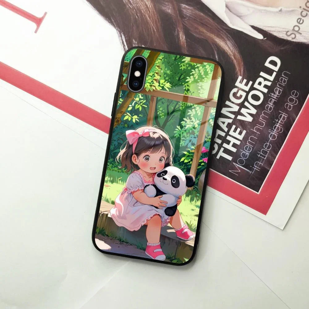Blush & Panda Glass Case Cover For iPhone - ShopOnCliQ