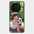 Blush & Panda Glass Case Cover For Iqoo 12 5G