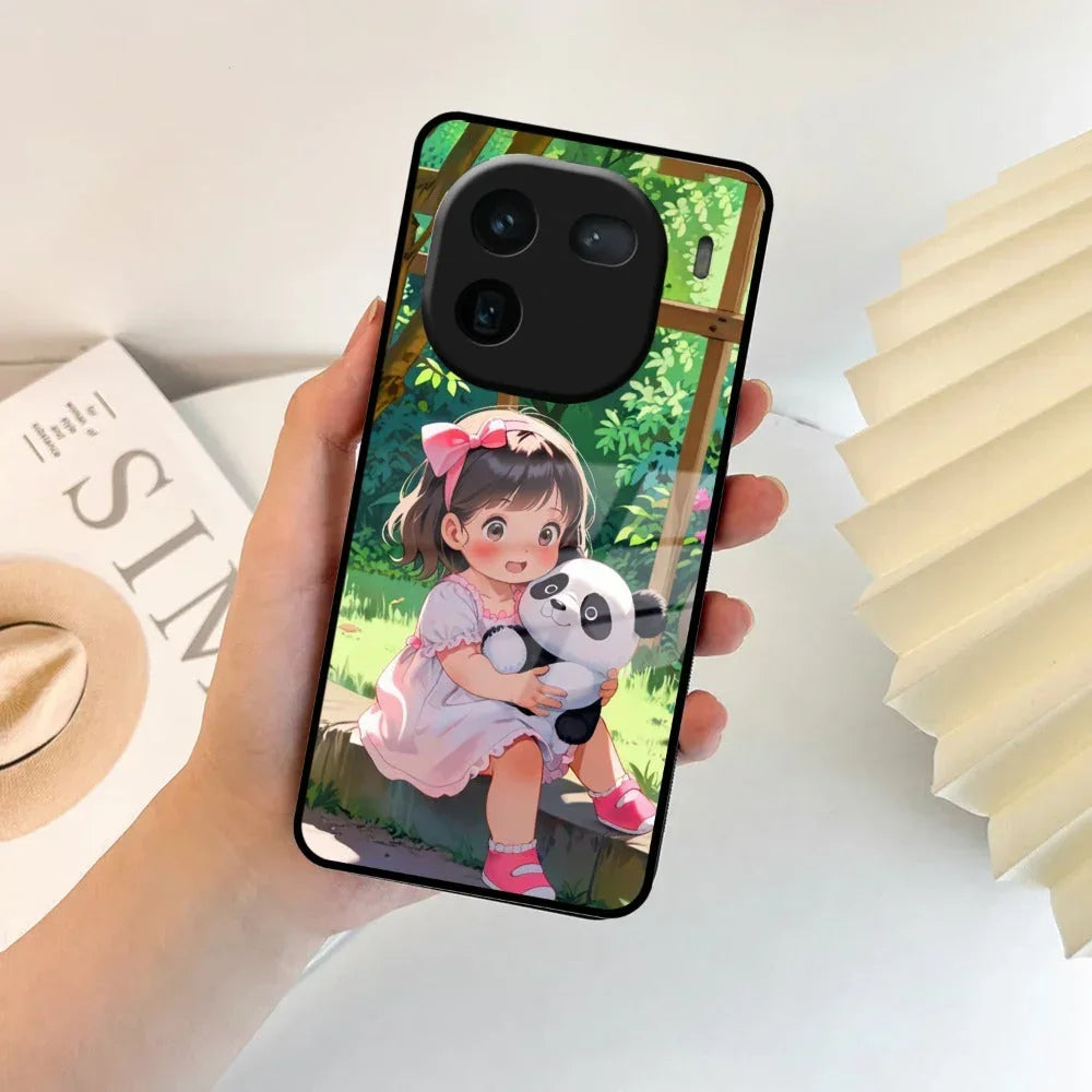 Blush & Panda Glass Case Cover For iQOO - ShopOnCliQ