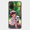 Blush & Panda Glass Case Cover For Iqoo 3 5G
