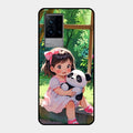 Blush & Panda Glass Case Cover For Iqoo 9 5G