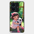 Blush & Panda Glass Case Cover For Iqoo Z6 Pro 5G
