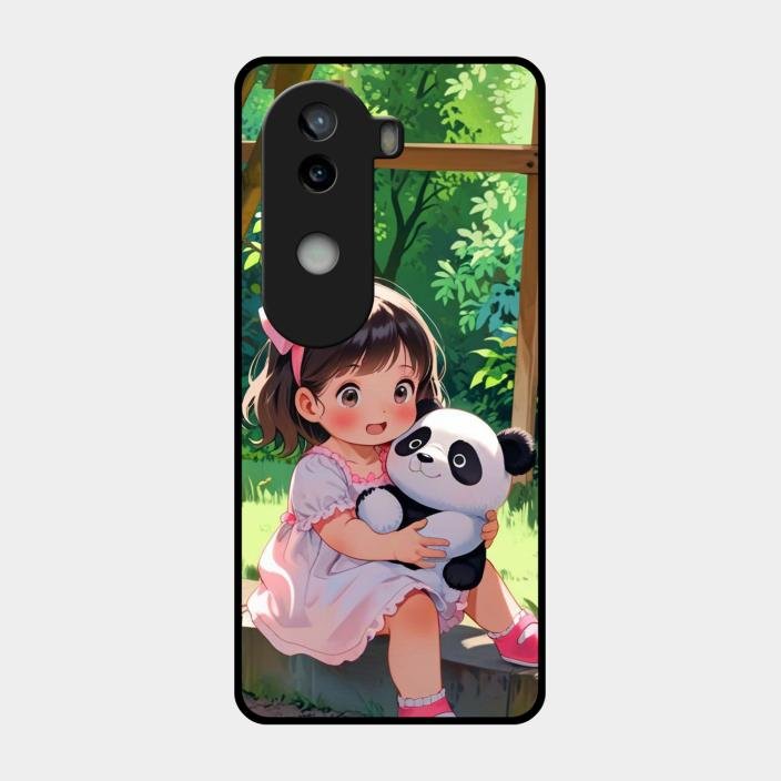 Blush & Panda Glass Case Cover For Iqoo Z9S 5G