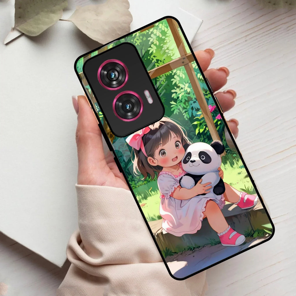 Blush & Panda Glass Case Cover For Motorola - ShopOnCliQ