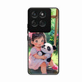 Blush & Panda Glass Case Cover For Motorola Edge 60 Pro 5G