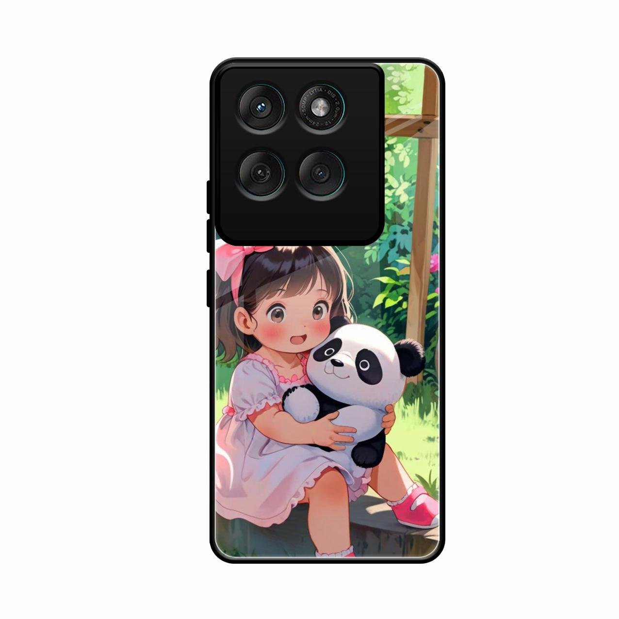 Blush & Panda Glass Case Cover For Motorola Edge 60 Pro 5G