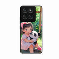 Blush & Panda Glass Case Cover For Motorola Edge 60 Stylus 5G