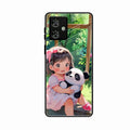 Blush & Panda Glass Case Cover For Motorola G54 5G