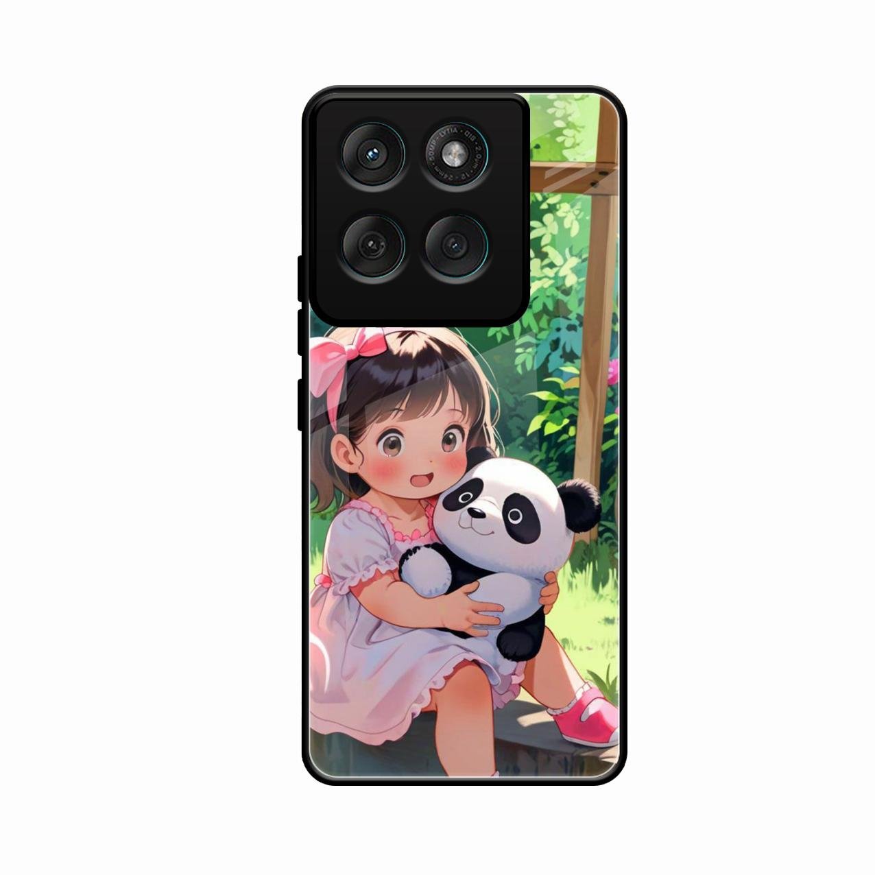 Blush & Panda Glass Case Cover For Motorola G57 Power 5G
