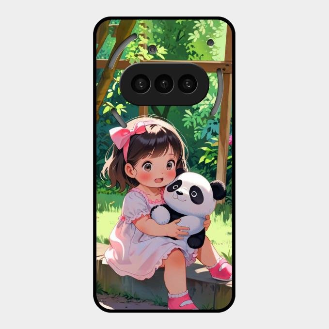 Blush & Panda Glass Case Cover For Nothing Phone 3A 5G