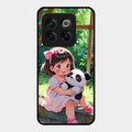Blush & Panda Glass Case Cover For Oneplus 10T 5G