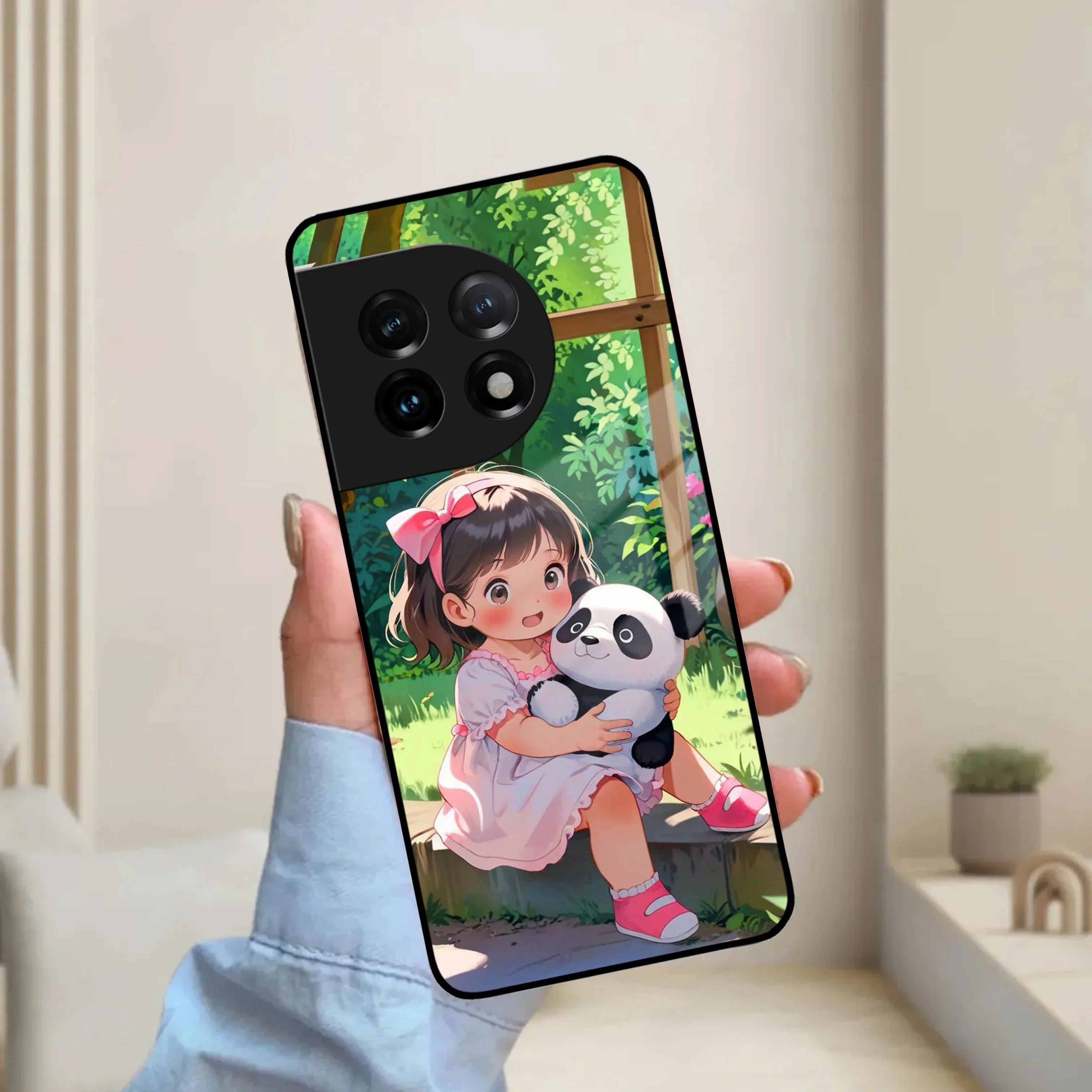 Blush & Panda Glass Case Cover For Oneplus - ShopOnCliQ