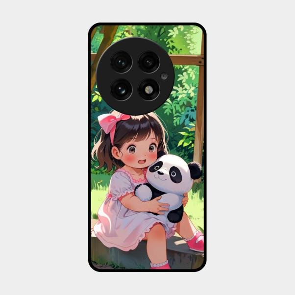 Blush & Panda Glass Case Cover For Oneplus 13 5G
