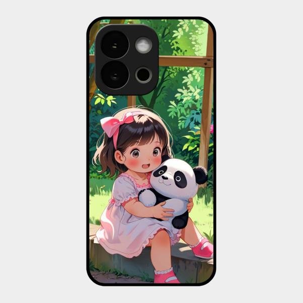 Blush & Panda Glass Case Cover For Oneplus 13S 5G
