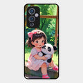 Blush & Panda Glass Case Cover For Oneplus 9 5G