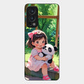 Blush & Panda Glass Case Cover For Oneplus Nord 2 5G