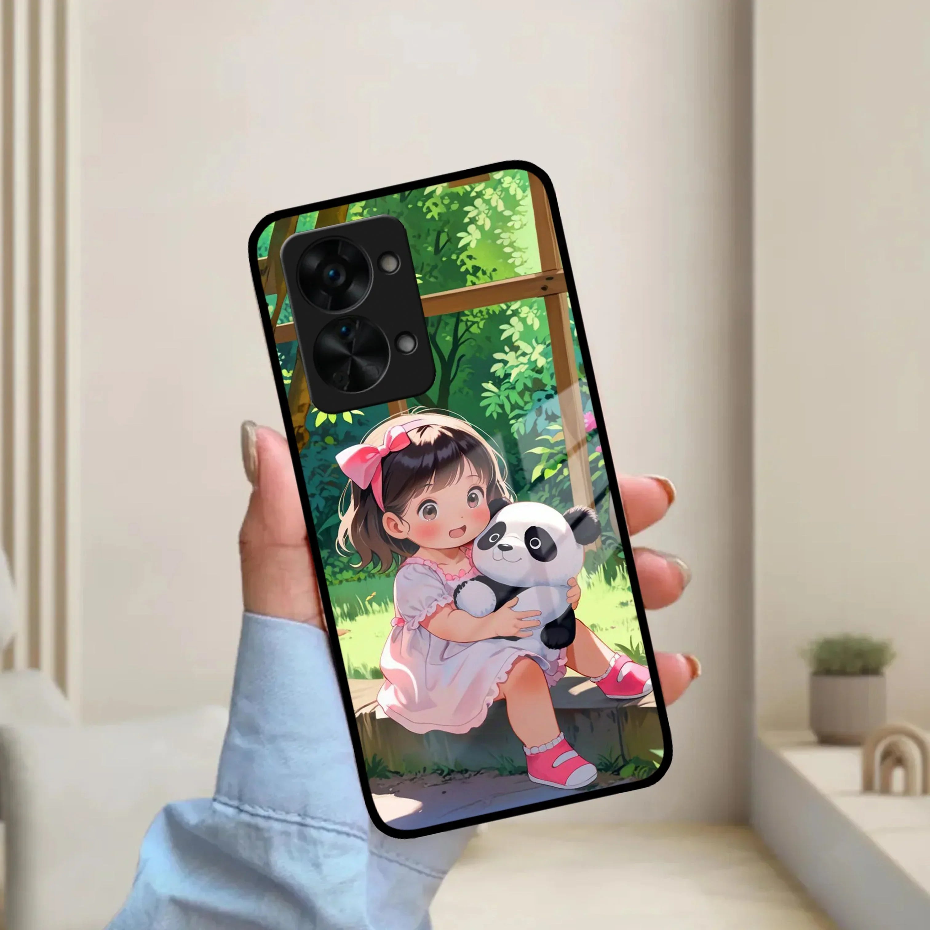 Blush & Panda Glass Case Cover For Oneplus - ShopOnCliQ