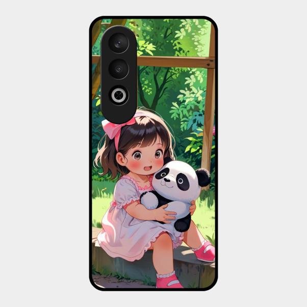Blush & Panda Glass Case Cover For Oneplus Nord Ce 4 5G