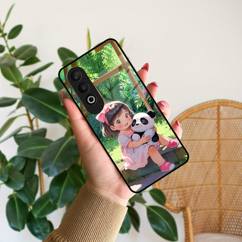 Blush & Panda Glass Case Cover For Oneplus