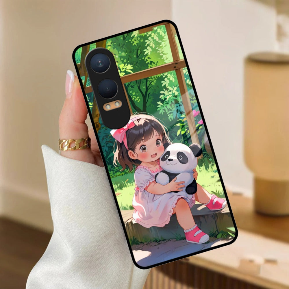 Blush & Panda Glass Case Cover For Oneplus