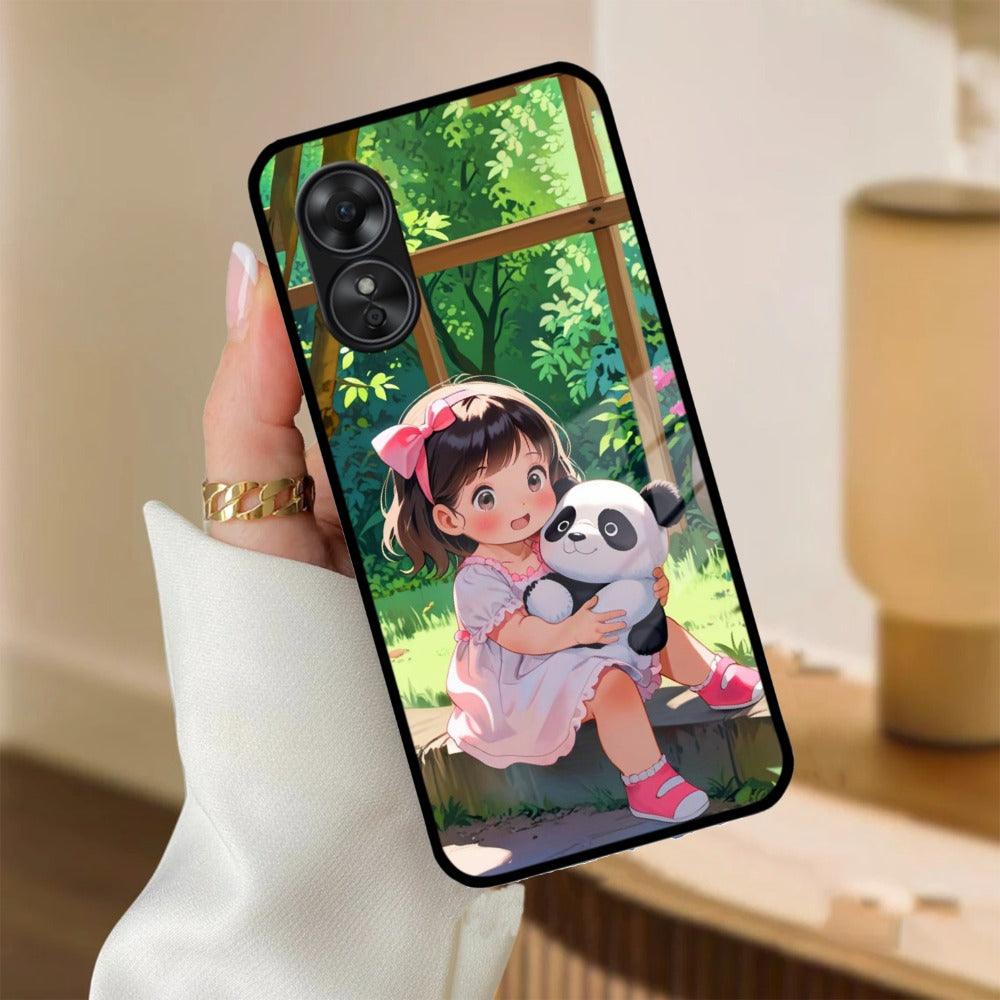 Blush & Panda Glass Case Cover For Oppo