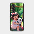 Blush & Panda Glass Case Cover For Oppo A5 5G