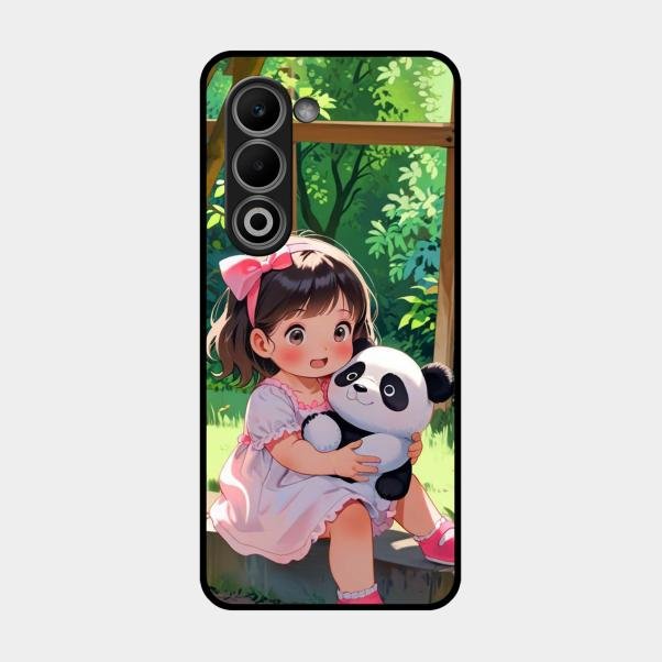Blush & Panda Glass Case Cover For Oppo A5 5G
