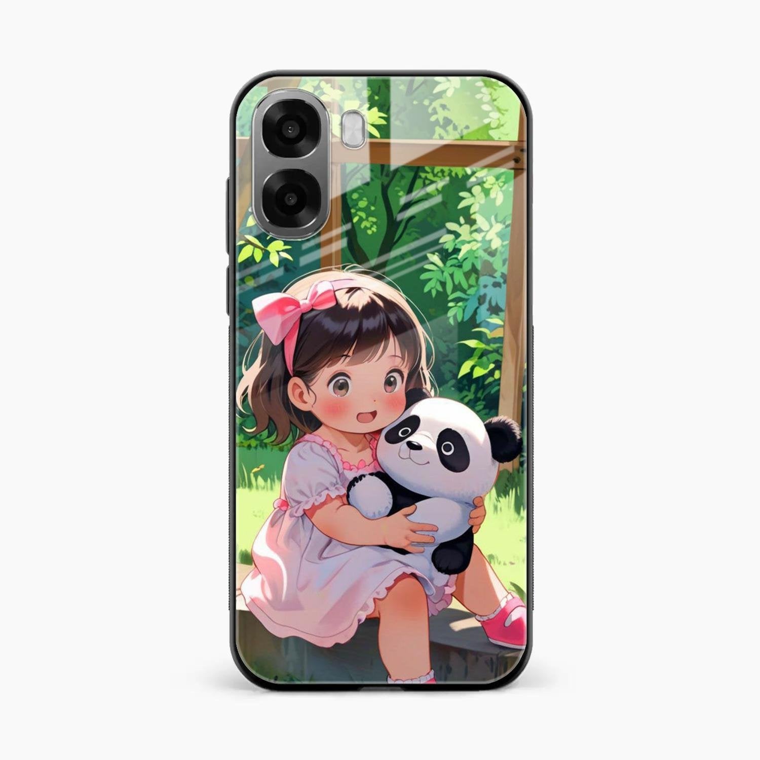 Blush & Panda Glass Case Cover For Oppo A6X 5G