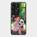Blush & Panda Glass Case Cover For Oppo F25 Pro 5G