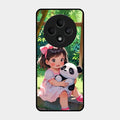 Blush & Panda Glass Case Cover For Oppo F27 5G