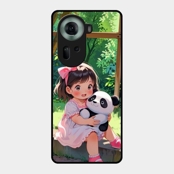 Blush & Panda Glass Case Cover For Oppo Reno 11 5G