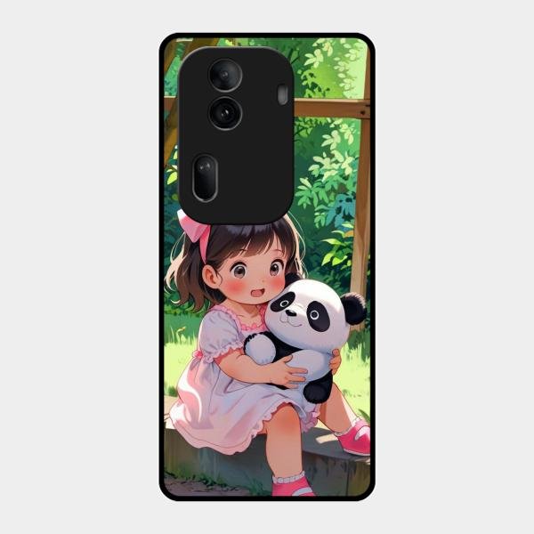 Blush & Panda Glass Case Cover For Oppo Reno 11 Pro 5G