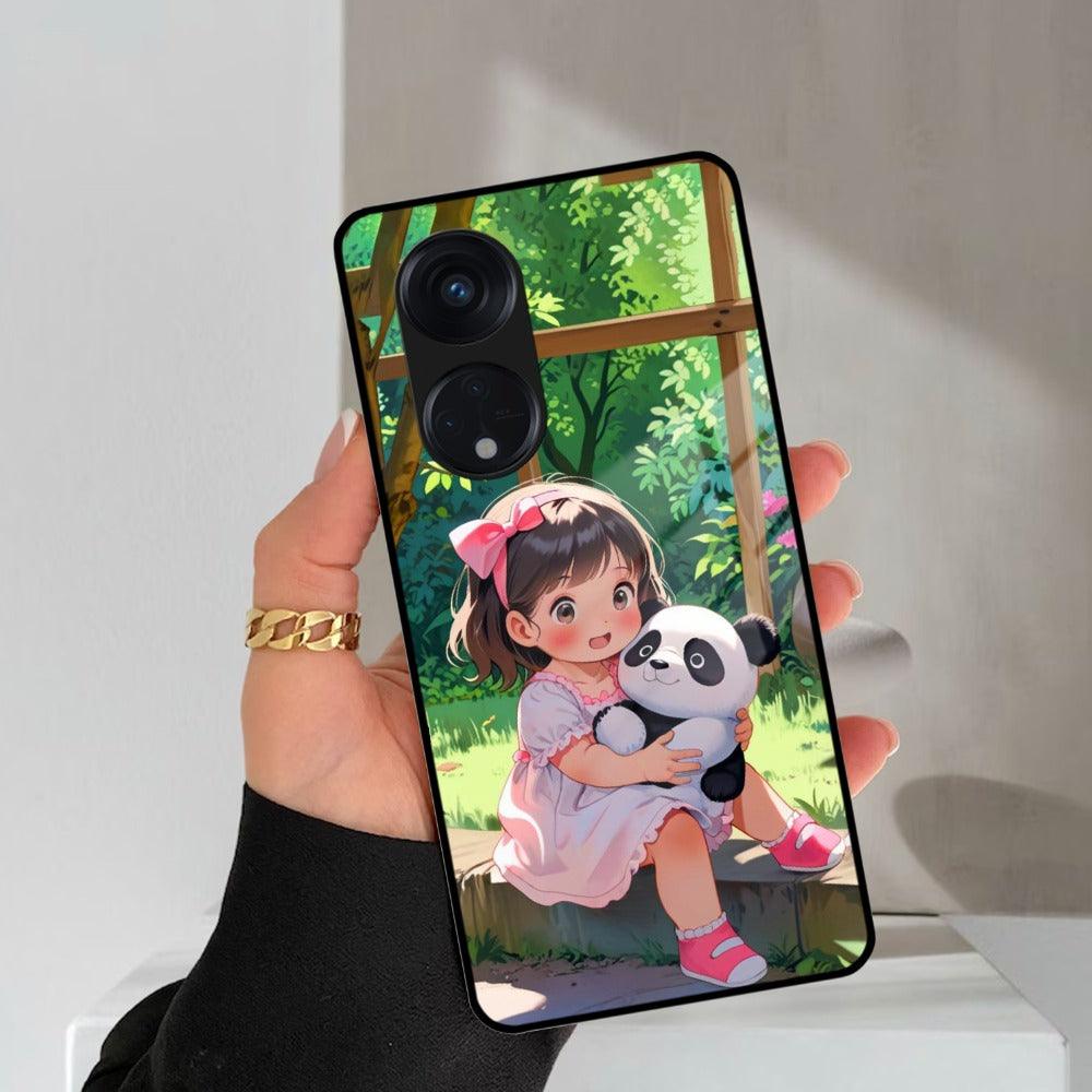 Blush & Panda Glass Case Cover For Oppo