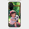 Blush & Panda Glass Case Cover For Poco F7 5G