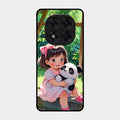 Blush & Panda Glass Case Cover For Poco X7 5G