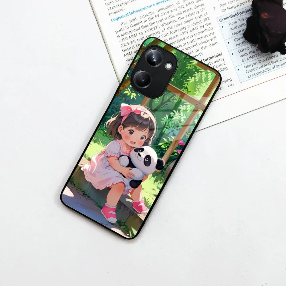 Blush & Panda Glass Case Cover For Realme/Narzo - ShopOnCliQ