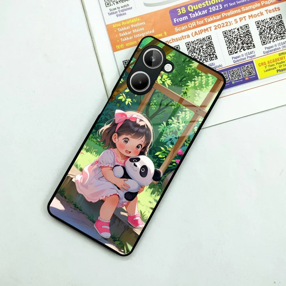 Blush & Panda Glass Case Cover For Realme/Narzo - ShopOnCliQ