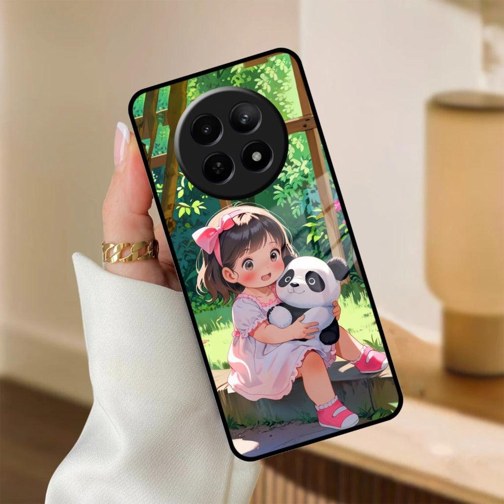 Blush & Panda Glass Case Cover For Realme/Narzo