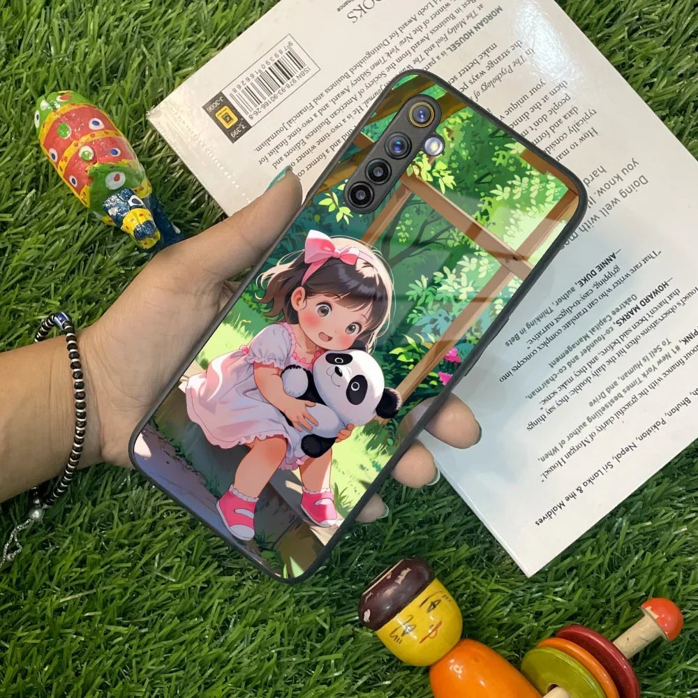 Blush & Panda Glass Case Cover For Realme/Narzo - ShopOnCliQ