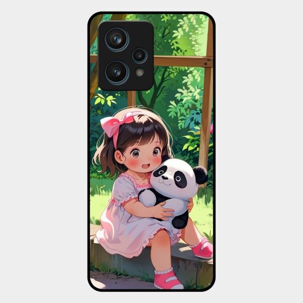 Blush & Panda Glass Case Cover For Realme 9 Pro Plus 5G