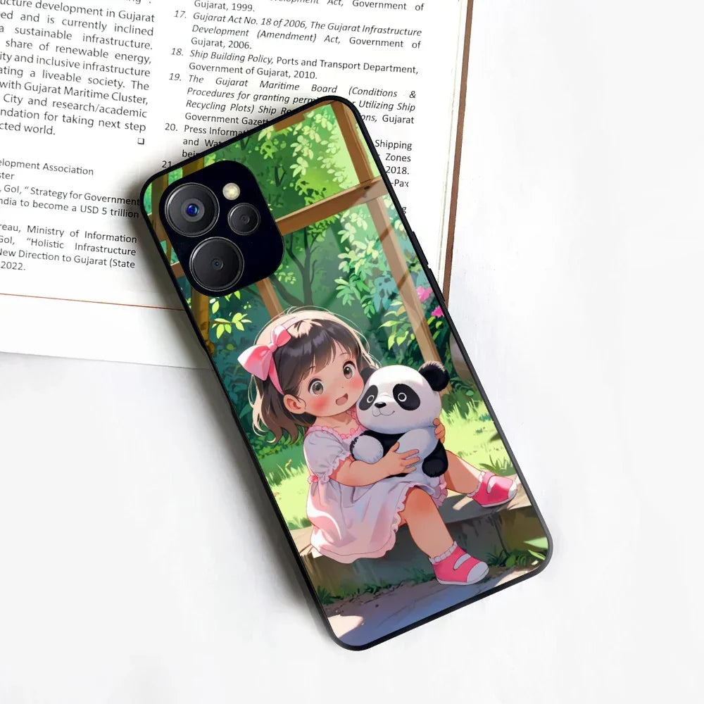 Blush & Panda Glass Case Cover For Realme/Narzo - ShopOnCliQ