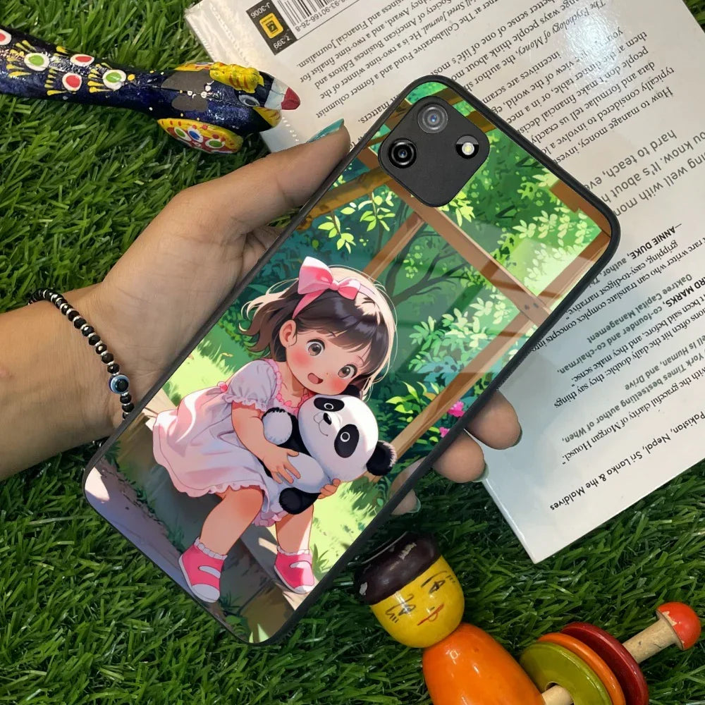 Blush & Panda Glass Case Cover For Realme/Narzo - ShopOnCliQ