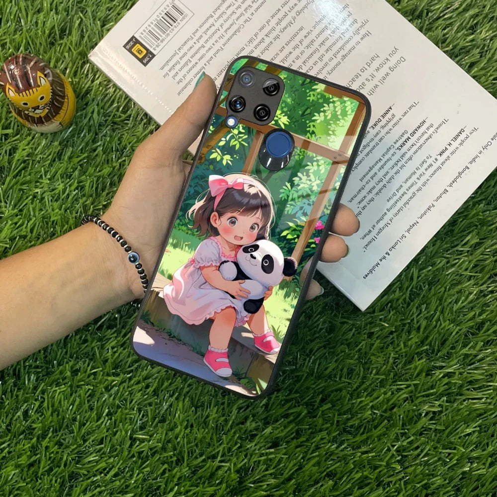 Blush & Panda Glass Case Cover For Realme/Narzo - ShopOnCliQ