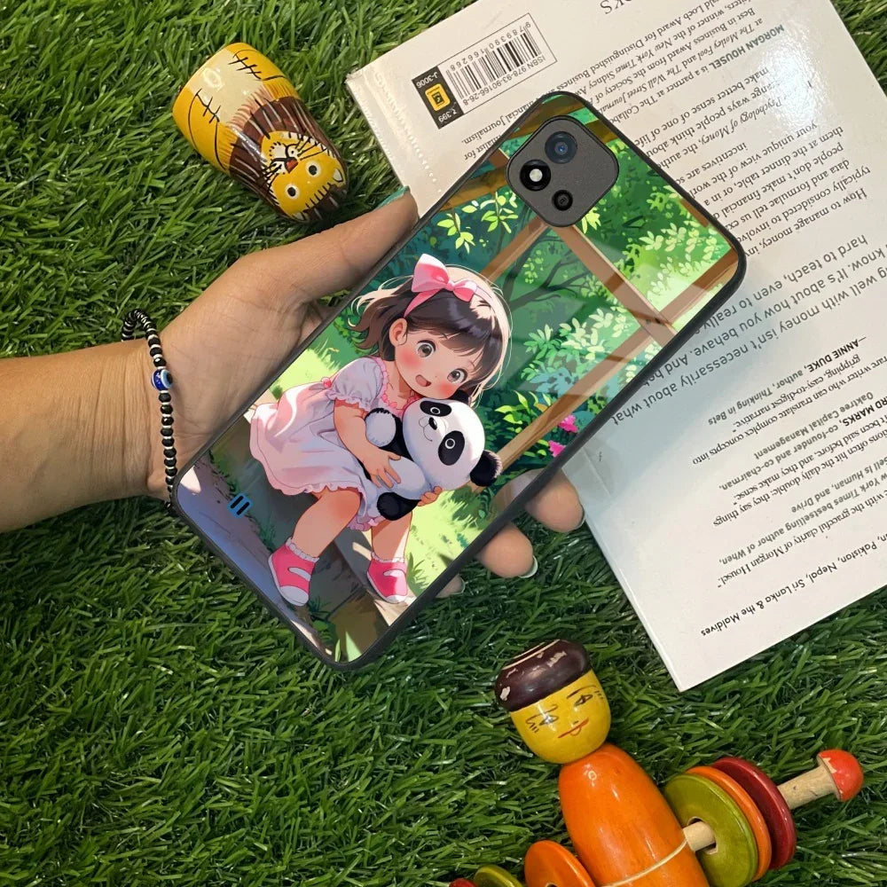 Blush & Panda Glass Case Cover For Realme/Narzo - ShopOnCliQ