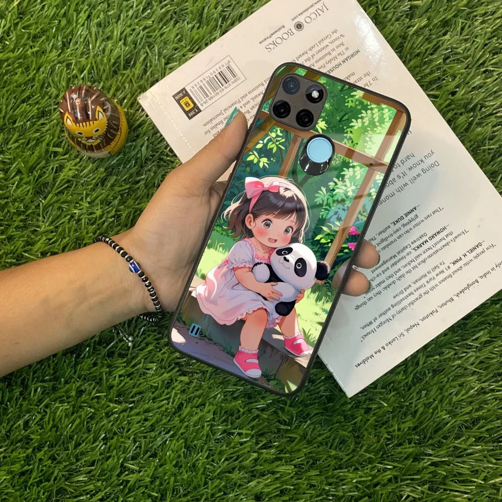 Blush & Panda Glass Case Cover For Realme/Narzo - ShopOnCliQ
