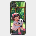 Blush & Panda Glass Case Cover For Realme C21Y