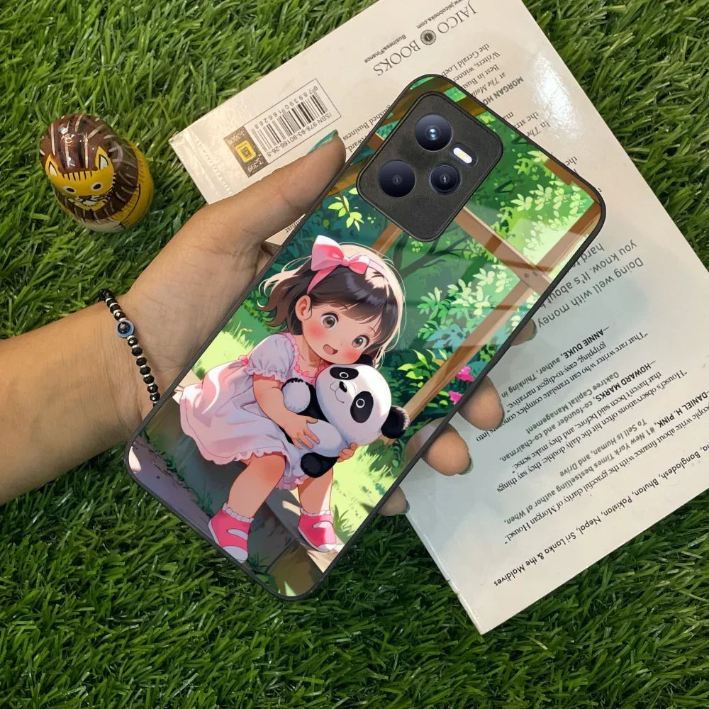 Blush & Panda Glass Case Cover For Realme/Narzo - ShopOnCliQ